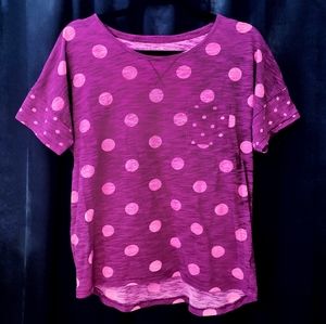 🌵3 for $30🌵 OLD NAVY Magenta Polka Dot T-Shirt